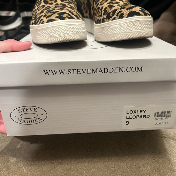 Steve Madden loxley leopard wedge sneakers size 9 - Picture 4 of 4